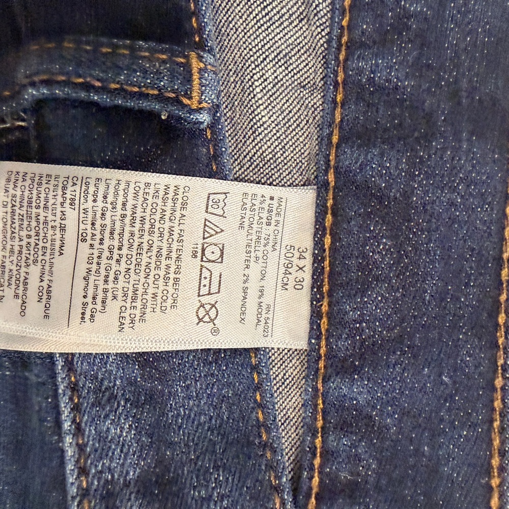 Banana Republic Dark Blue Straight Leg Jeans - Picture 4 of 5